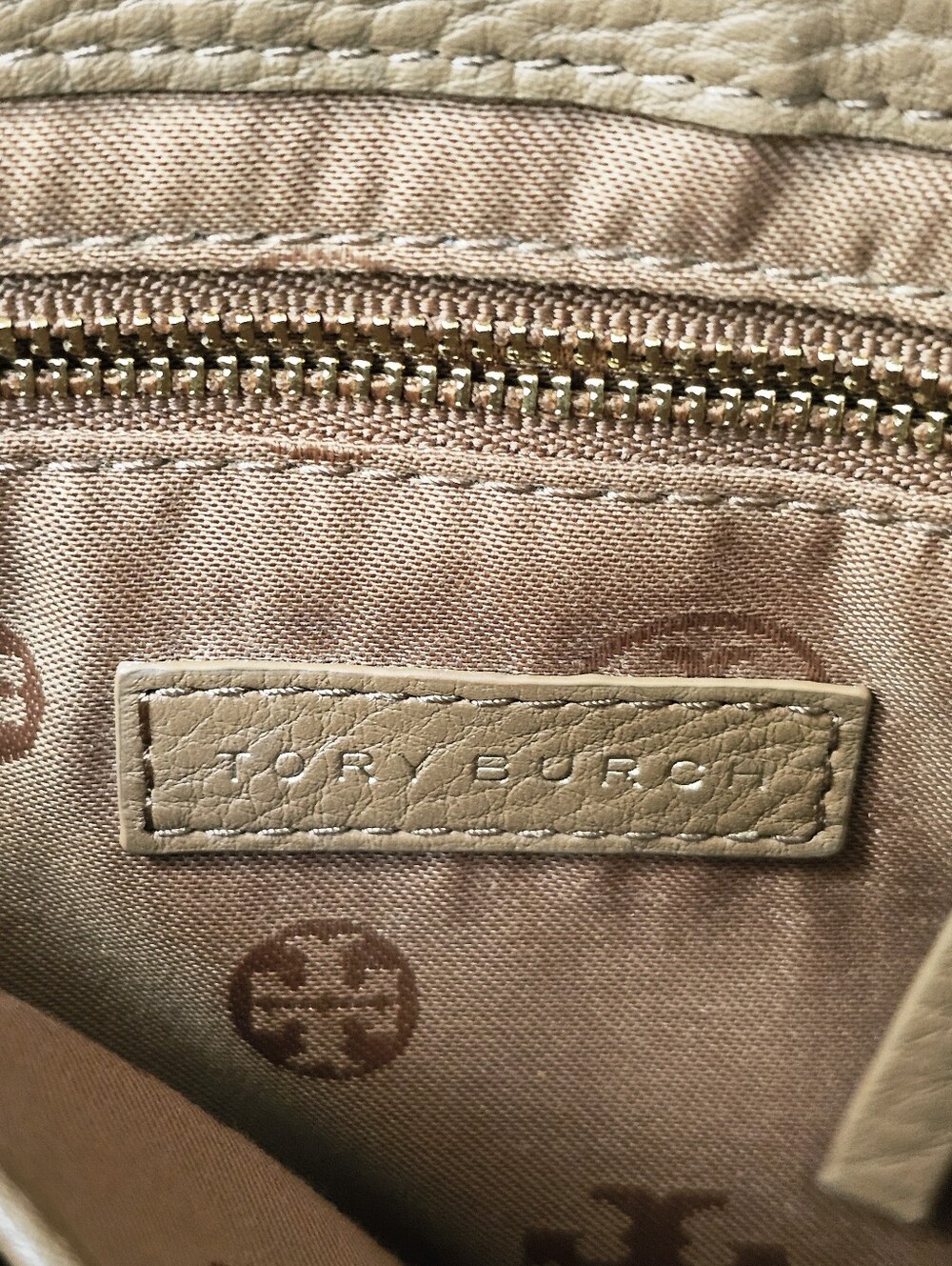 Tory Burch Marion Tan Whipstitch Leather Crossbody Bag Shoulder Bag Purse - Picture 12 of 14